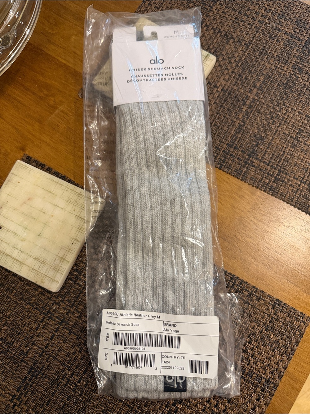 ALO Yoga Athletic Scrunch Sock - Heather Gray